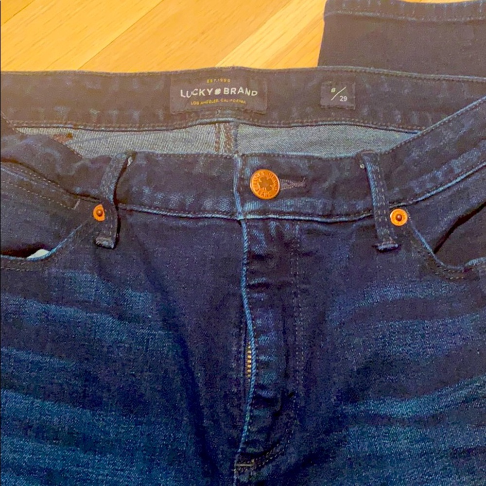 Lucky Brand dark wash Hayden crop